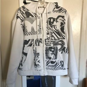 SHEIN White Graphic Jacket